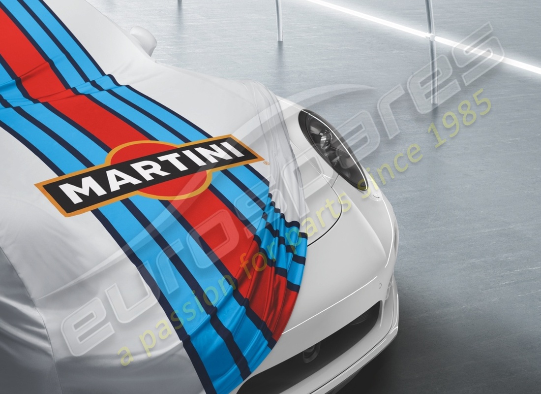 new porsche indoor car cover in martini racing design. part number 99104400036 (2)