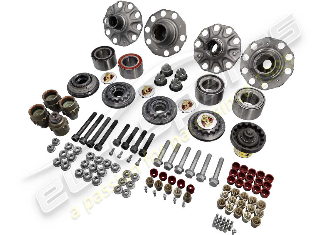 new porsche central locking wheel bolt, wheel nut set. pccb ceramic brake. part number 99704460299 (1)