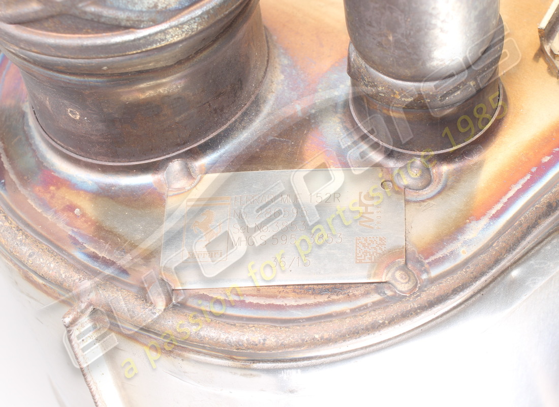 USED FERRARI REAR LH SILENCER. PART NUMBER 286596 (6) used ferrari rear lh silencer. part number 286596 (6)