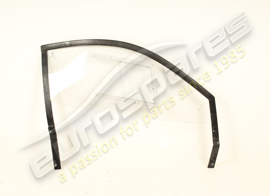 damaged ferrari rh window frame with lexan window panel part number 89218100