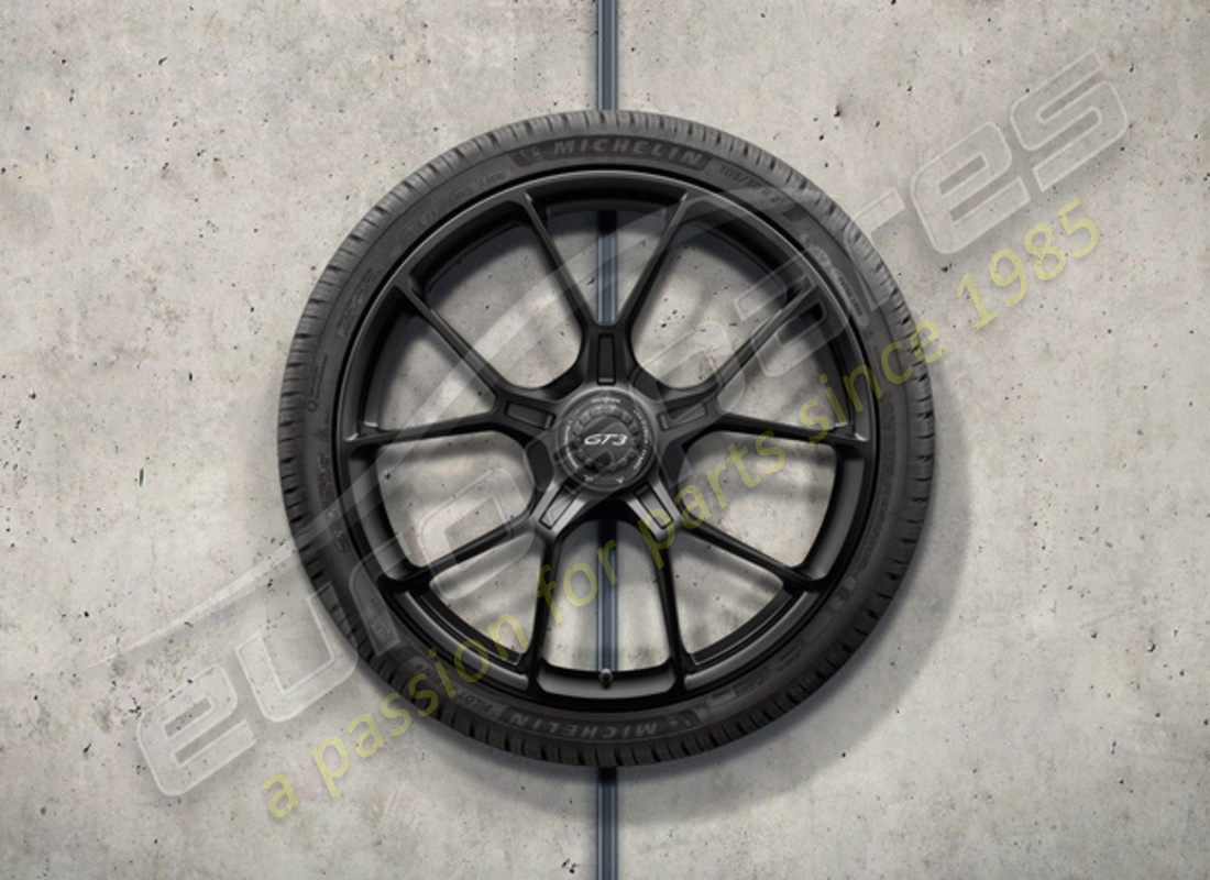 new porsche 20/21-inch gt3 winter wheel and tyre set painted in black (satin-gloss). part number 992044601ca (1)