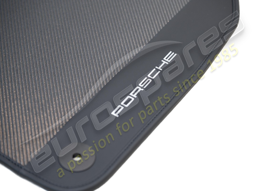NEW PORSCHE CARBON FLOOR MATS WITH LEATHER EDGING. PART NUMBER 9Y0044844 (2) new porsche carbon floor mats with leather edging. part number 9y0044844 (2)