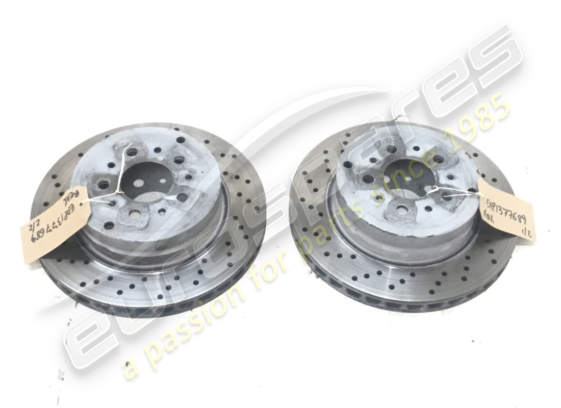 USED Eurospares Ferrari 550 PAIR OF REAR BRAKE DISCS . PART NUMBER EAP1377689 (1)