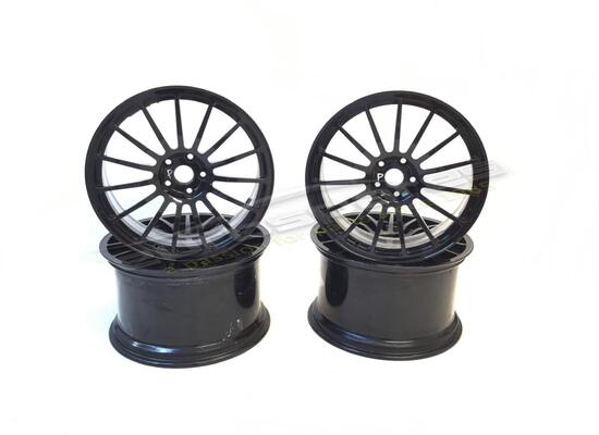 used lamborghini wheels set in black part number lwhe701