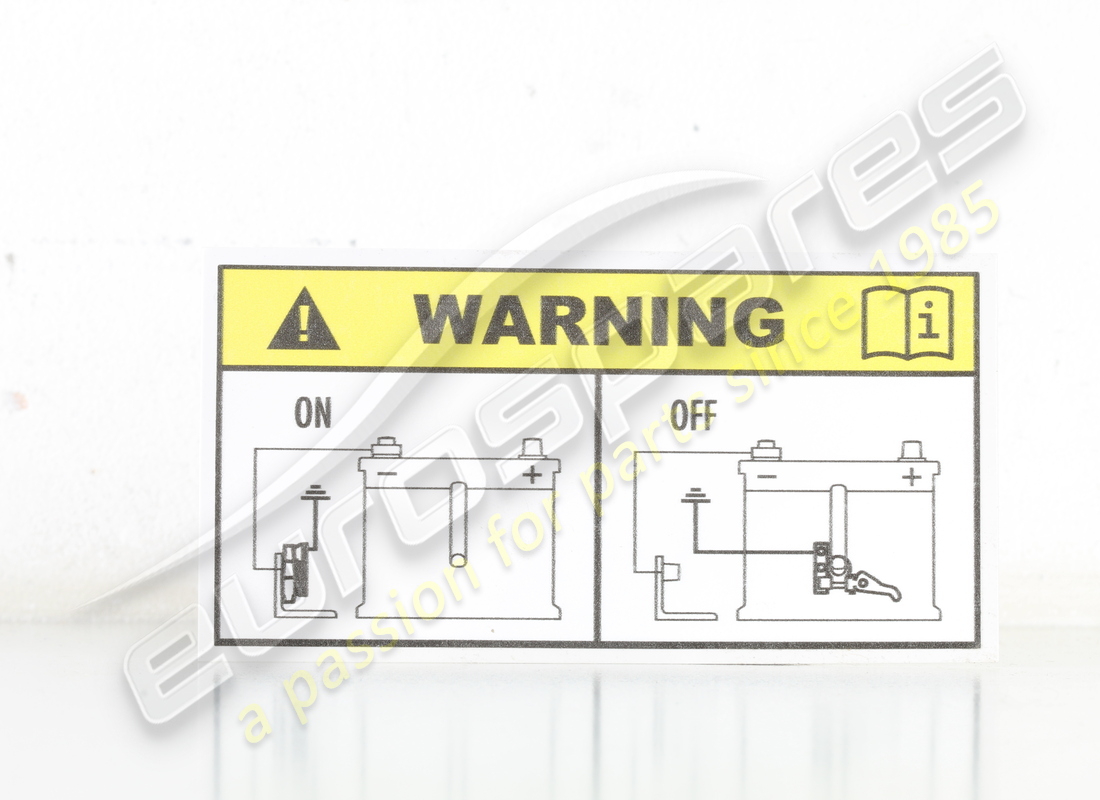 NEW FERRARI WARNING LABEL ON TERMINAL CL. PART NUMBER 303010 (1) new ferrari warning label on terminal cl. part number 303010 (1)