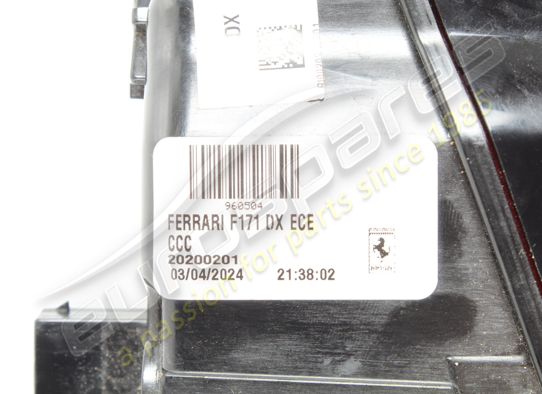 USED FERRARI FANALE POSTERIORE DX. PART NUMBER 960504 (5) used ferrari fanale posteriore dx. part number 960504 (5)