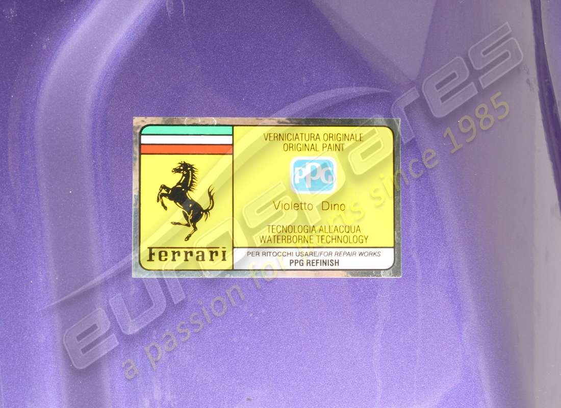 DAMAGED FERRARI COFANO ANTERIORE COMPLETE SEMILAV. PART NUMBER 985952573 (10) damaged ferrari cofano anteriore complete semilav. part number 985952573 (10)