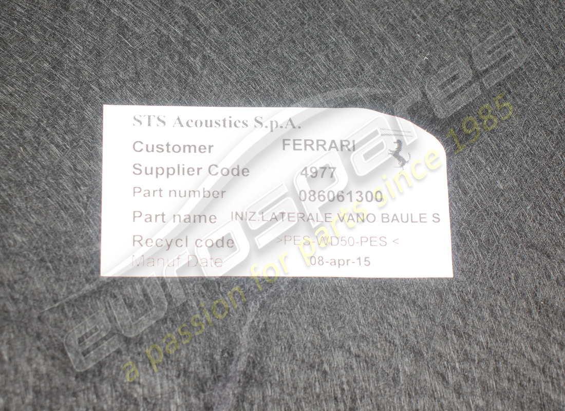 used ferrari lh lateral luggage compartme. part number 86061300 (6)