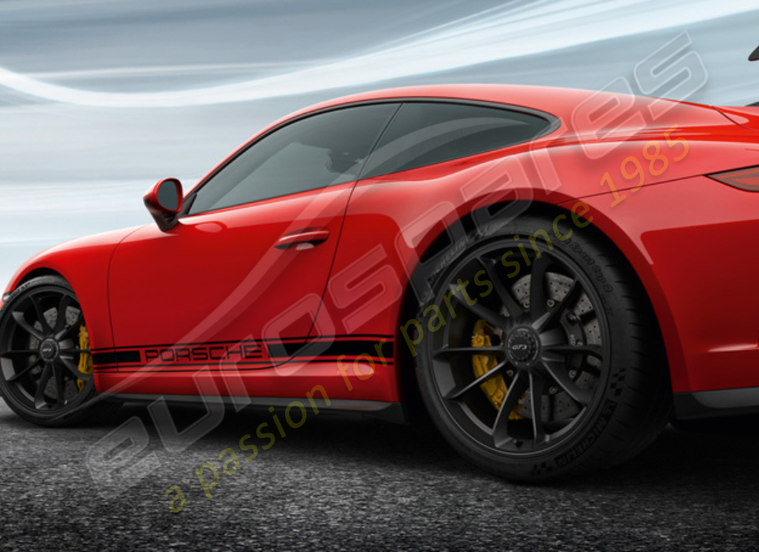 new porsche 20-inch gt3 set of wheels - in black (satin-gloss). part number 99104460310 (1)