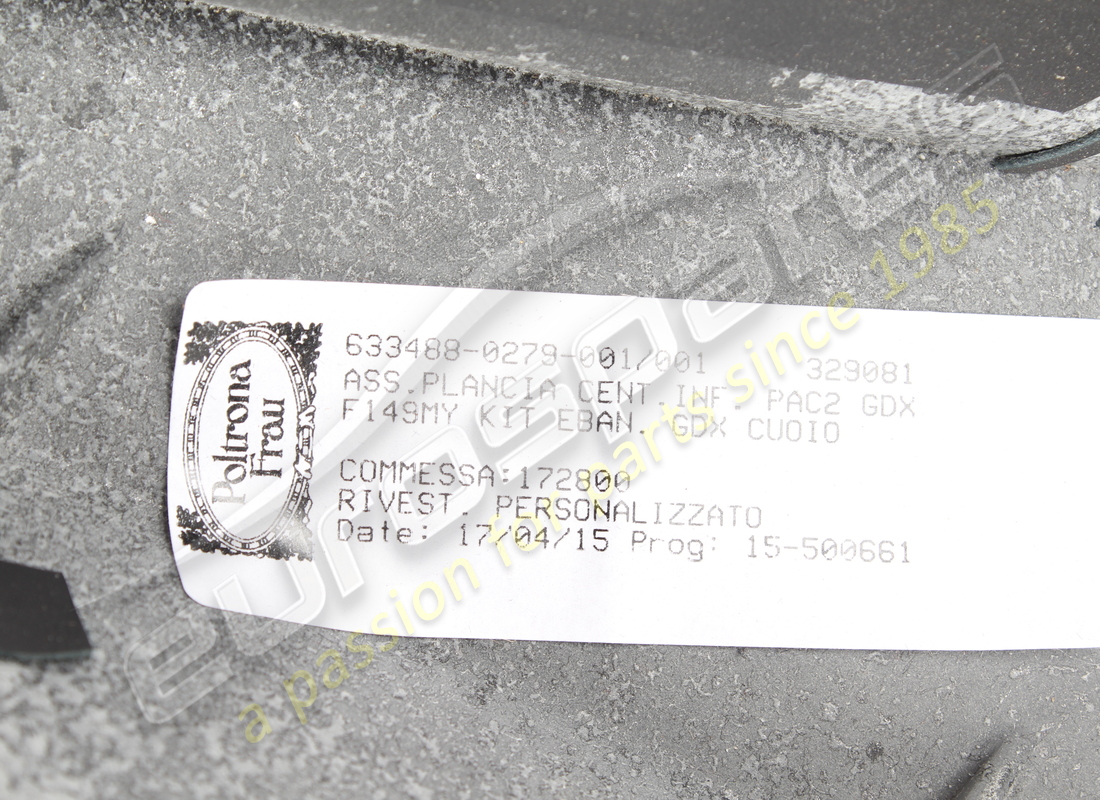 used ferrari central lower part of dashbo. part number 86227812 (3)