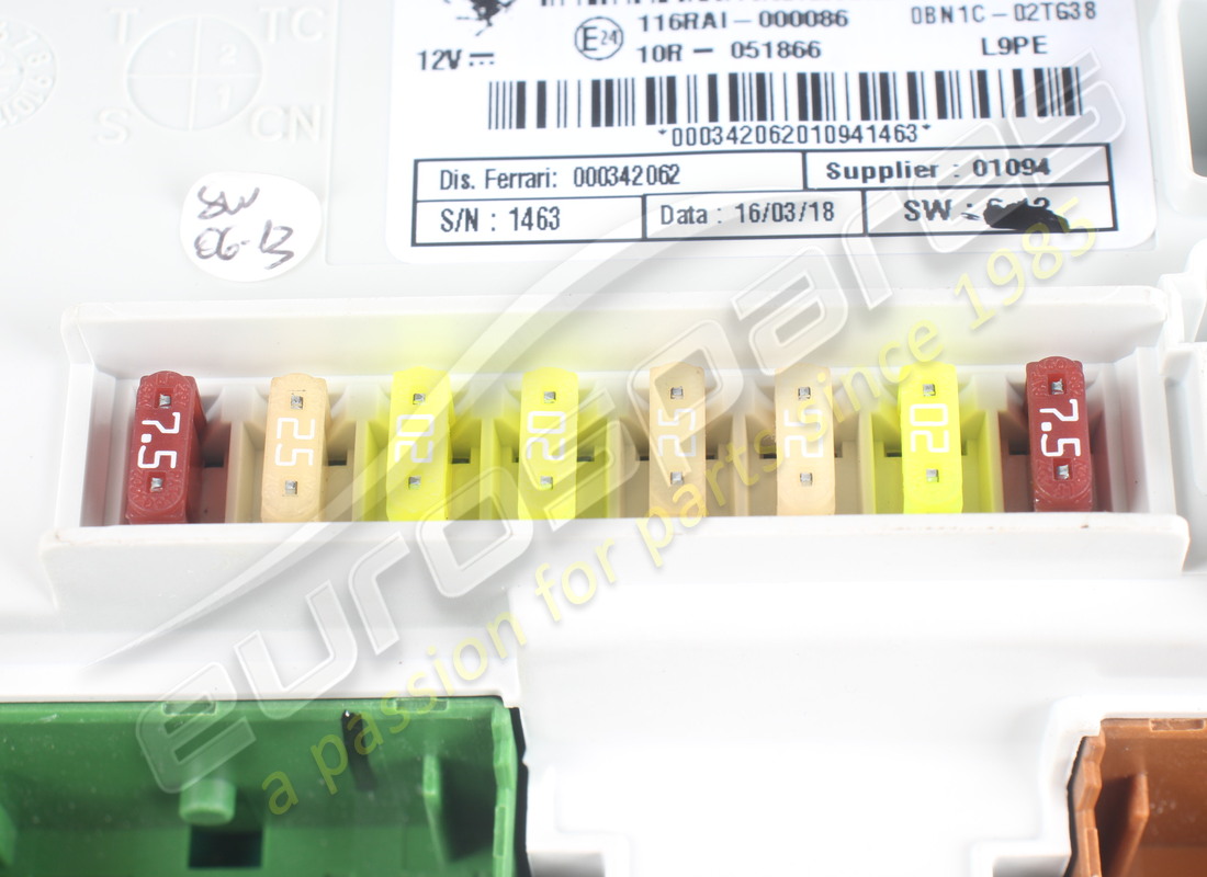 USED FERRARI NPL NODO PLANCIA. PART NUMBER 342062 (4) used ferrari npl nodo plancia. part number 342062 (4)