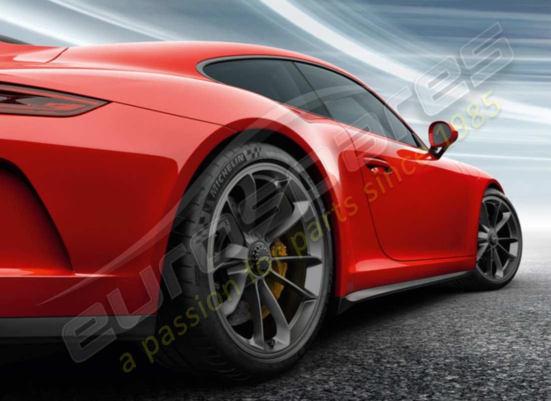 new porsche 20-inch gt3 set of wheels - in platinum (satin-gloss). part number 99104460311 (1)