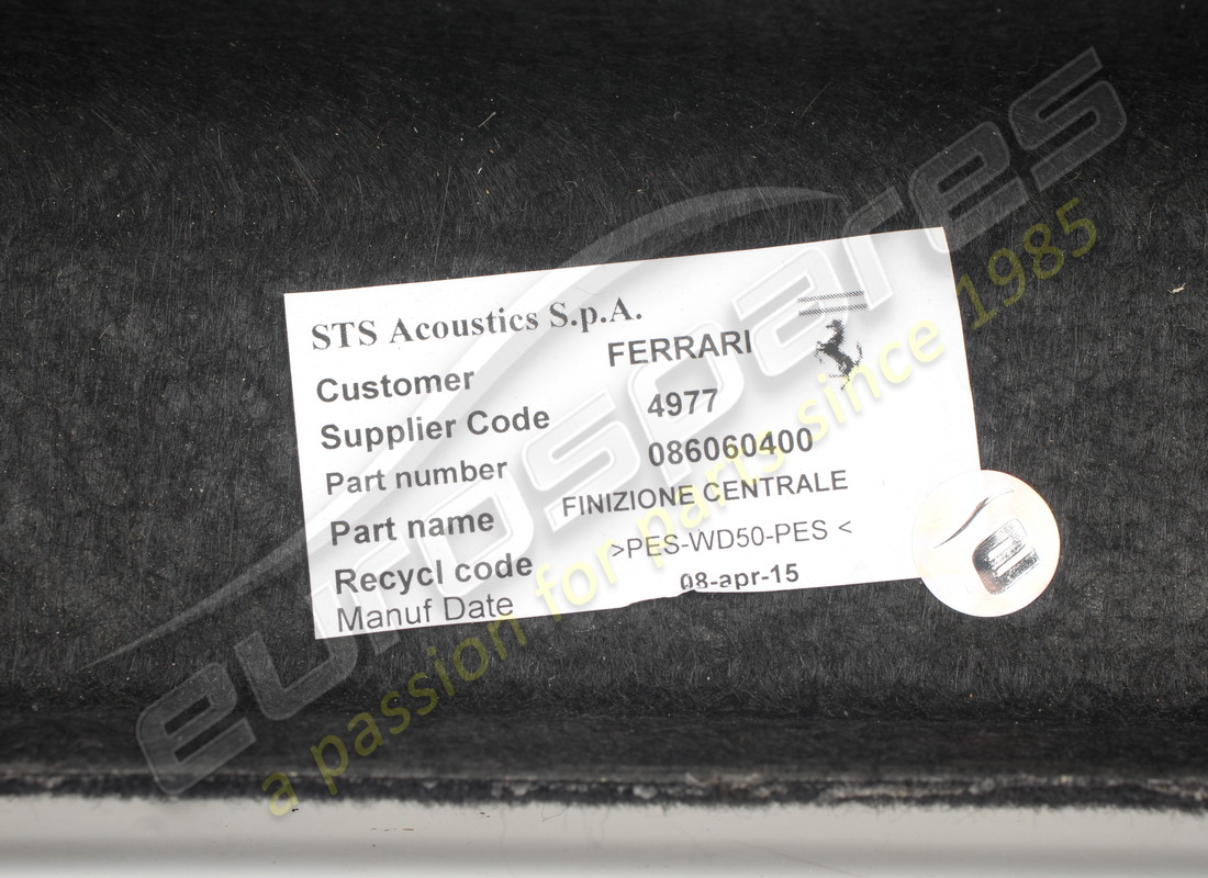 used ferrari front trim panel. part number 86060400 (3)
