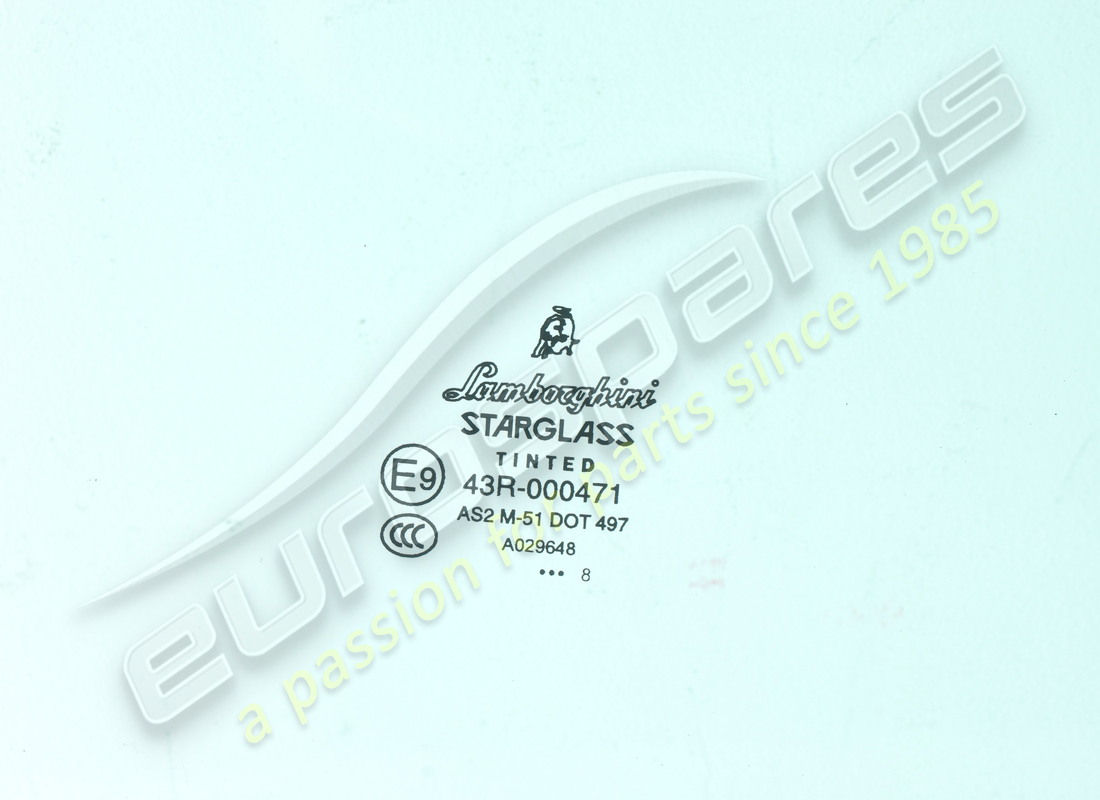 used lamborghini door window, front. part number 407845202 (2)