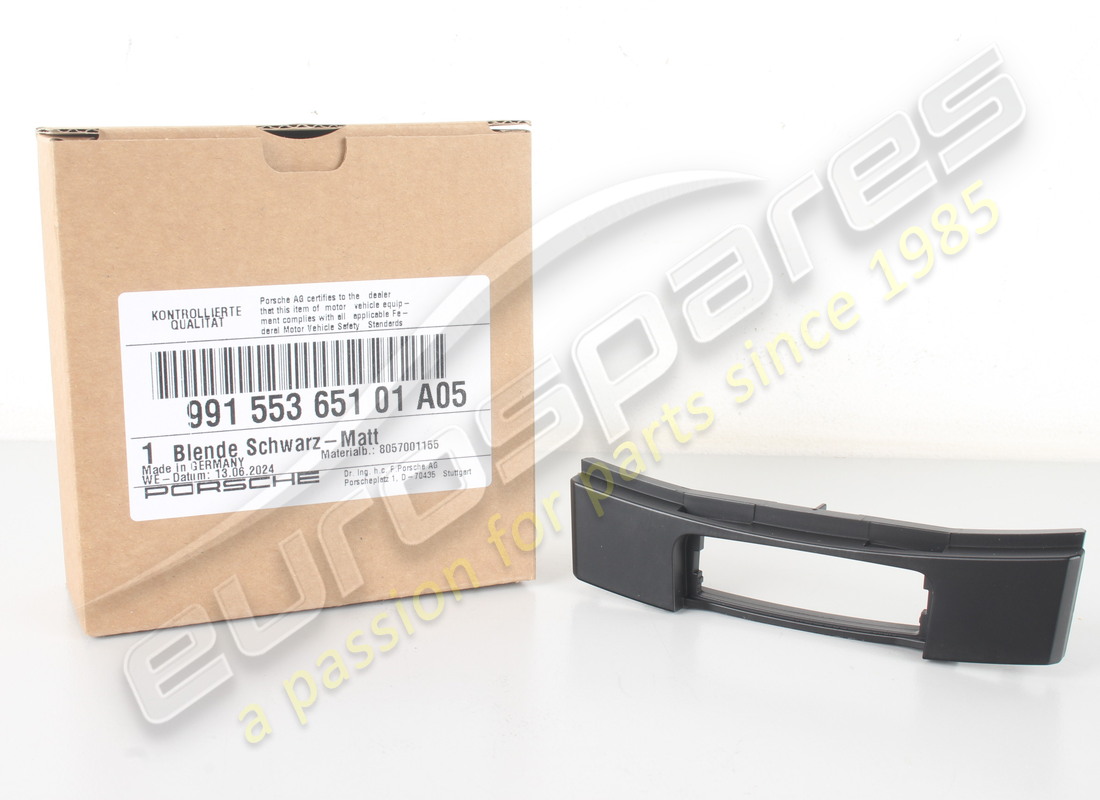 new porsche trim with inscription (pr:487) matt black. part number 99155365101a05 (1)