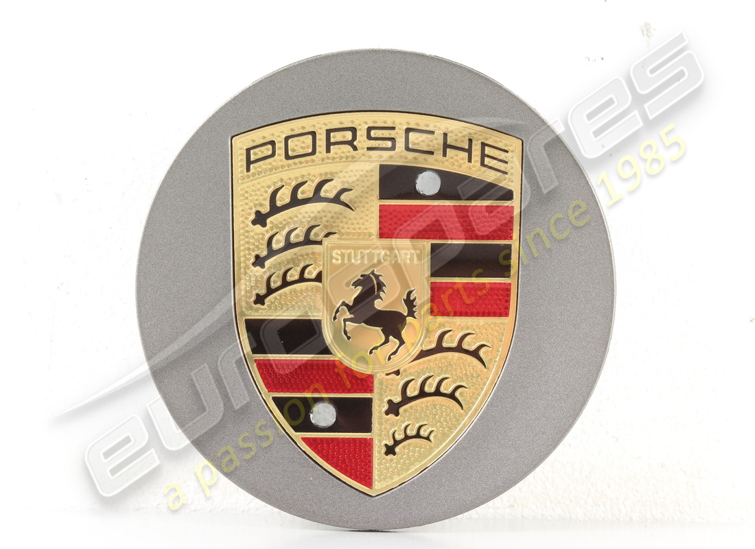 new porsche wheel cap concave - multi-coloured (pr:1np) platinum satin-matt. part number 95b601150dob5 (1)