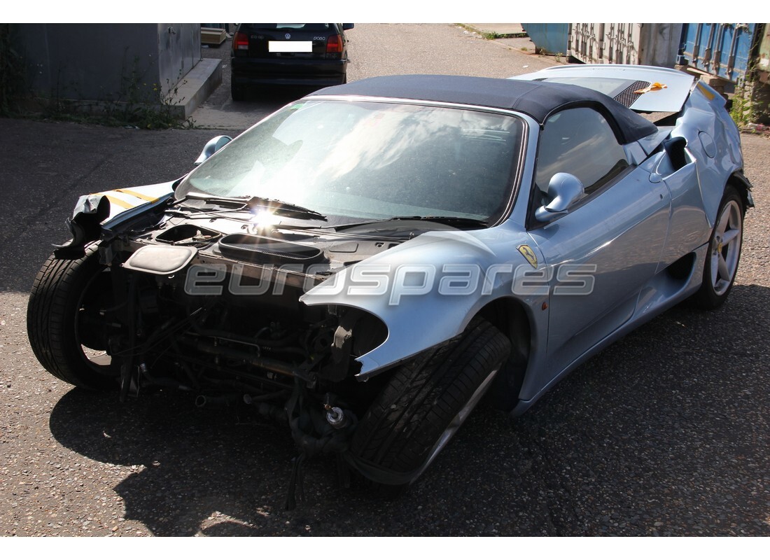 ferrari 360 spider being prepared for dismantling at eurospares