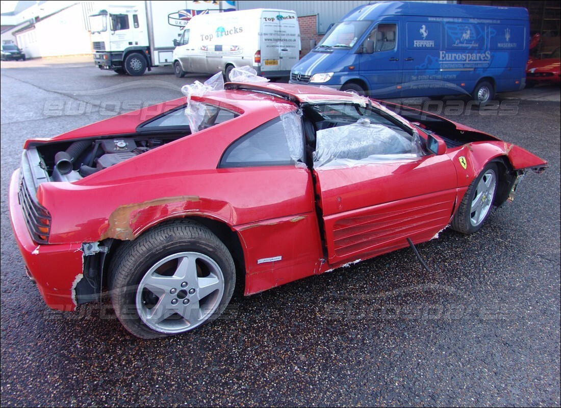 ferrari 348 (2.7 motronic) being prepared for dismantling at eurospares