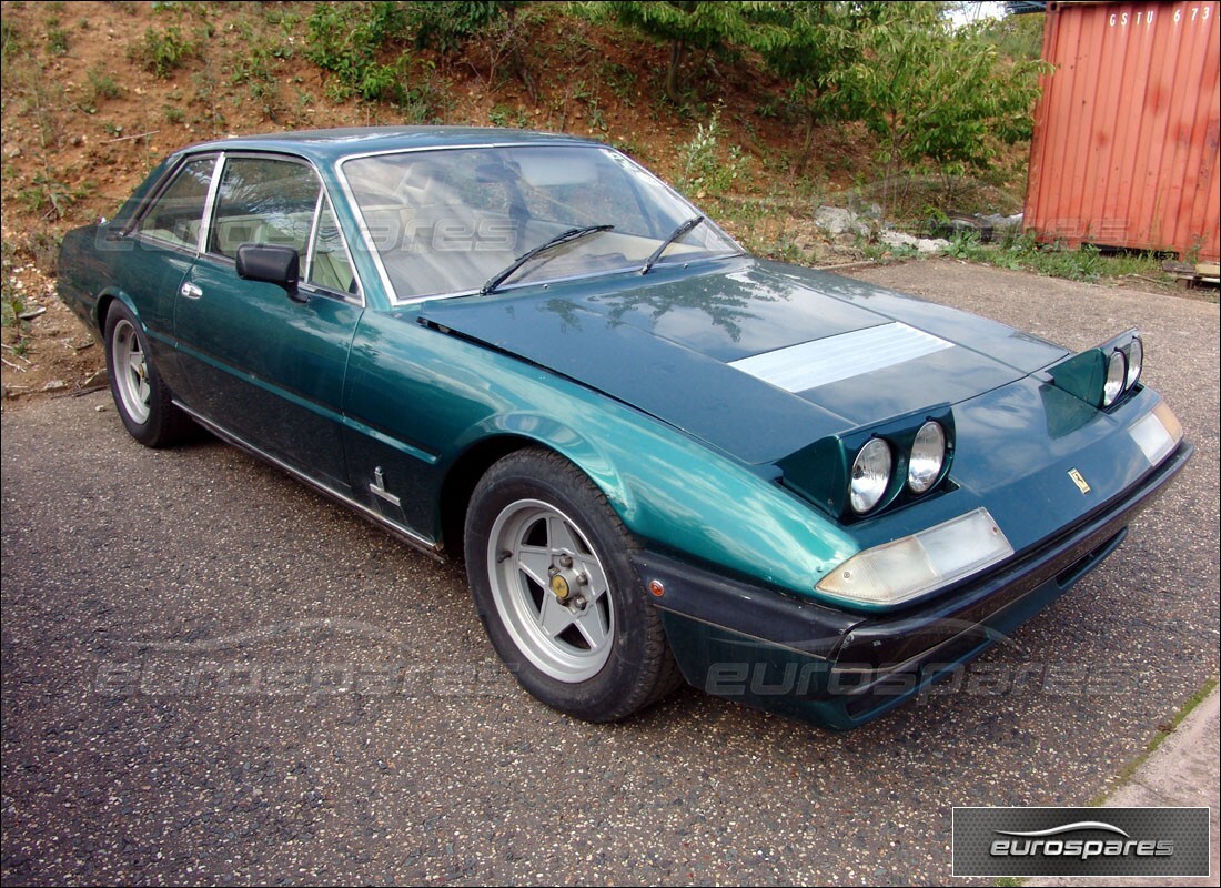 ferrari 400i (1983 mechanical) being prepared for dismantling at eurospares